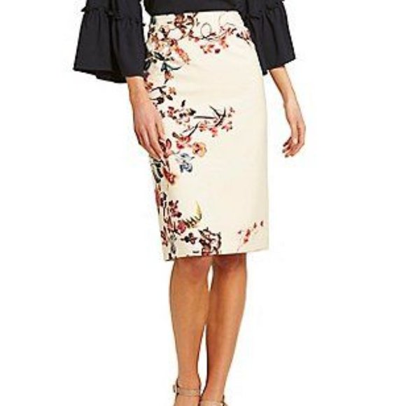 Antonio Melani Cedric Floral Pencil Skirt Size 4 NWT - Picture 1 of 16